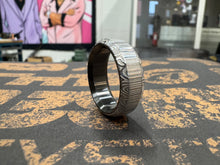 Load image into Gallery viewer, Bluetongue Damascus Steel and Zirconium ring