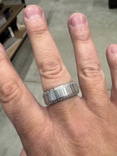 Load image into Gallery viewer, Bluetongue Damascus Steel and Zirconium ring