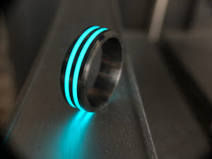 Horizon ring (double stripe titanium)