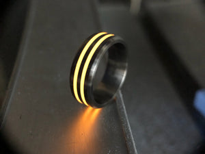 Horizon ring (double stripe titanium)