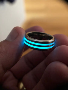 Horizon ring (double stripe titanium)